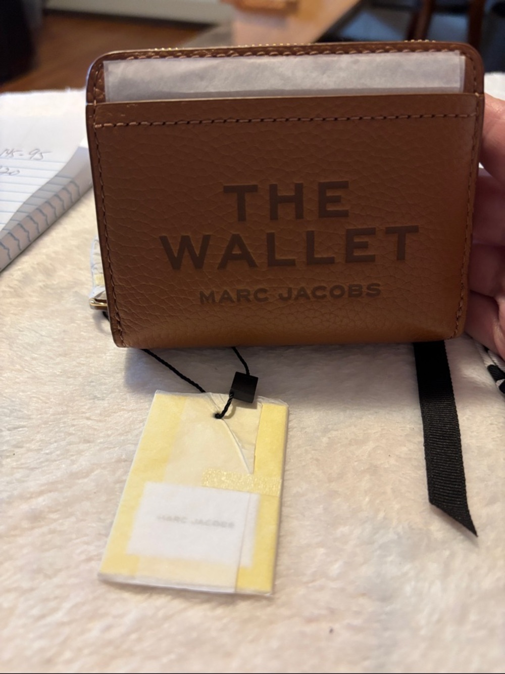 Marc Jacobs Tan/Brown Leather Compact Card Wallet